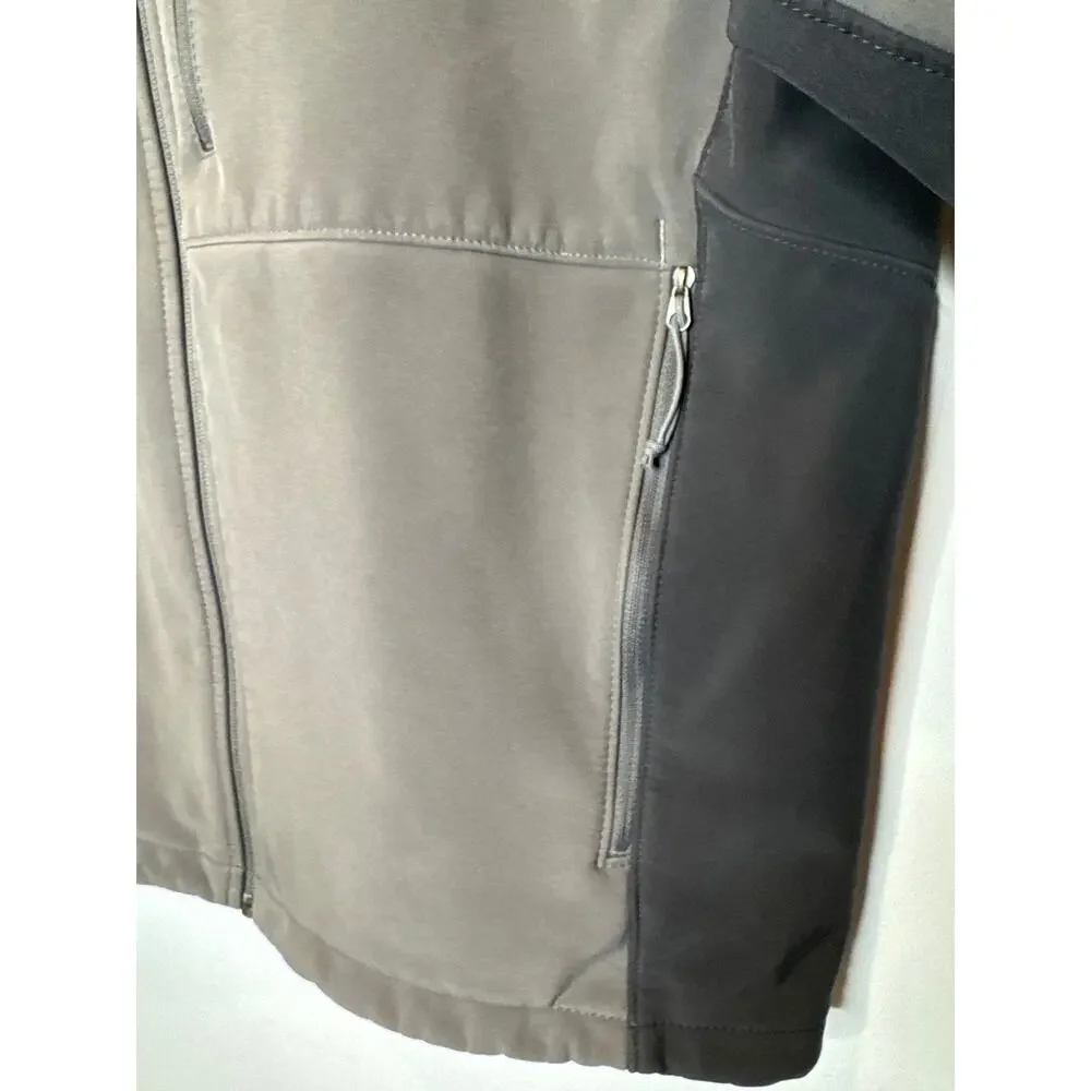 North Face Men’s Softshell Fleece Jacket Gray Black 2010s Size Large